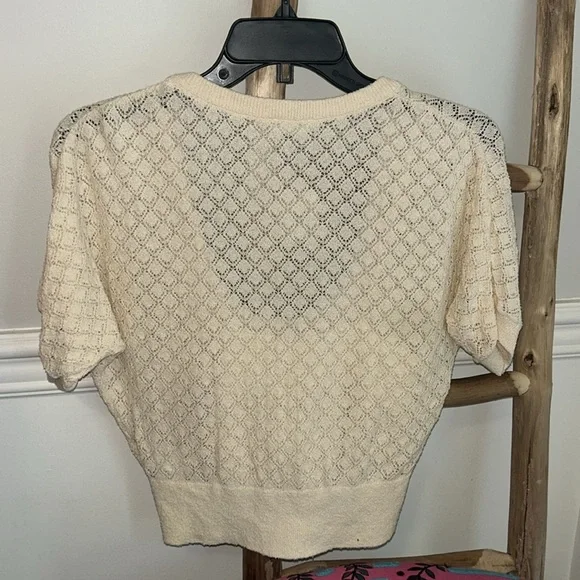 NWT Free People Pointelle Cardigan & Cami Coord Set Size Medium Z555 - Picture 2 of 3